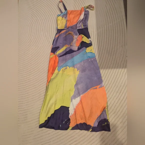 NWT The Drop x Takkunda Multi Abstract Print Button Maxi Dress | Size Small - Picture 5 of 5